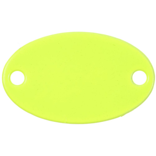 Шильдик металлический Alfa Oval, желтый неон
